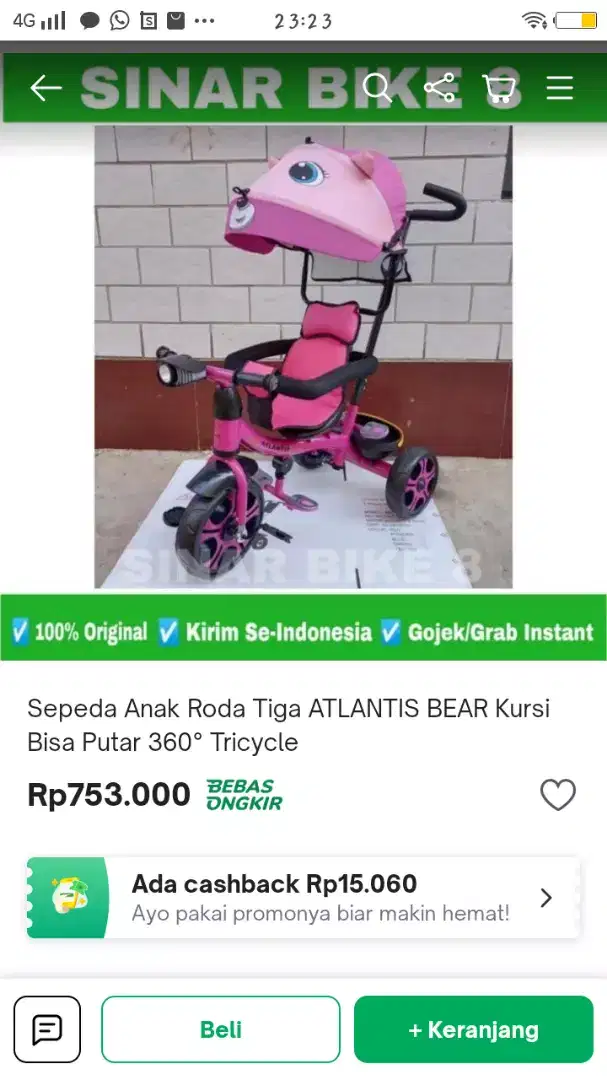 sepeda roda tiga merk atlantis