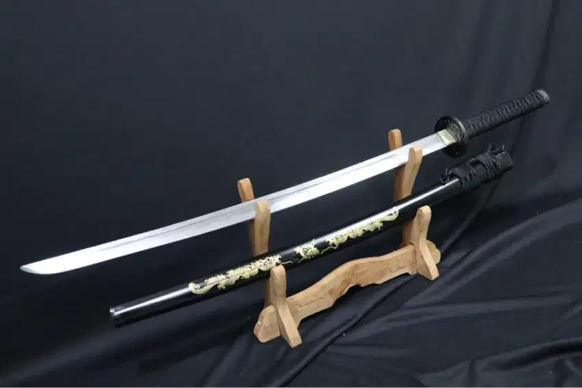 Katana Sword | Pedang Samurai Katana Panjang BLACK HITAM Pedang