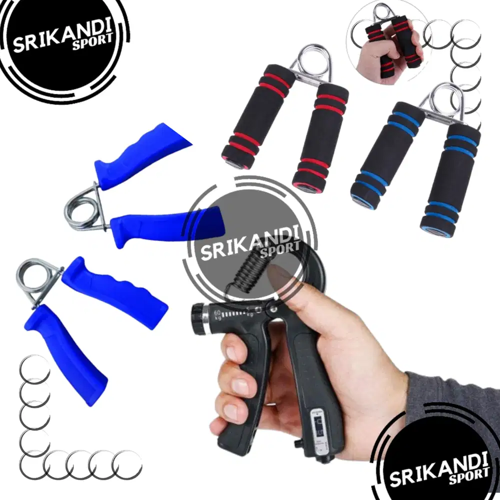 Hand Grip Tangan Fitness Gym Adjustable/Busa/PVC Alat Olahraga Tangan