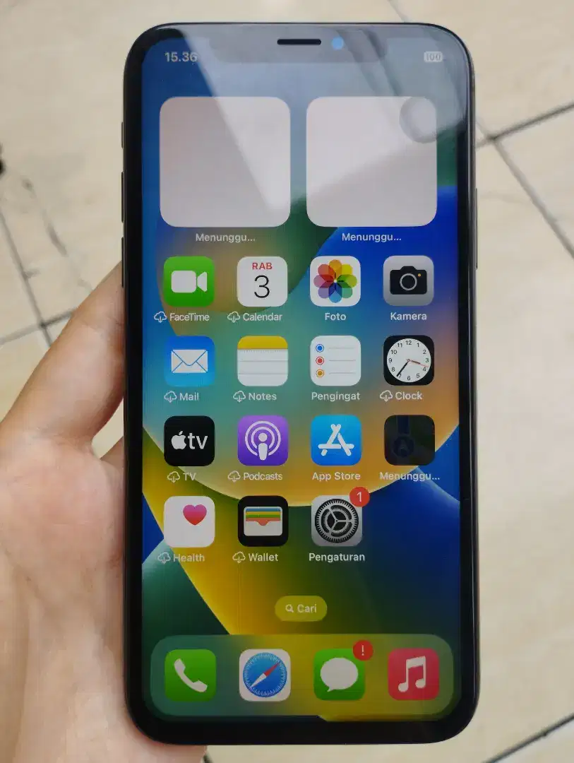 Iphone X 256GB Black Lengkap Icloud Sinyal Aman Face ID True Tone OFF