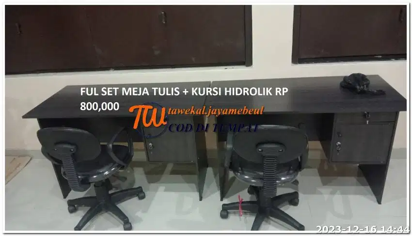 MEJA TULIS KANTOR FUL SET KURSI KANTOR BERBAGAI MODEL SIAP ANTAR
