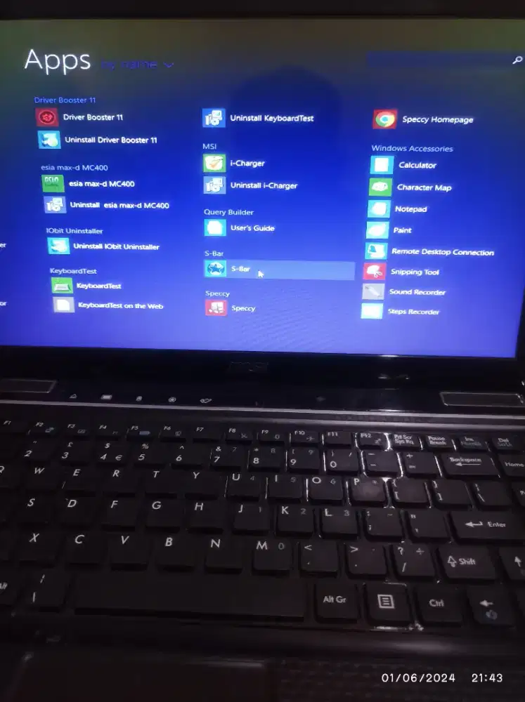 Mantan laptop gaming MSI FX420 Intel VGA Radeon
