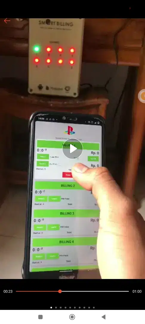 Billing Box Rental Playstation Untuk PS3/PS4/Warnet/Futsal/Biliar