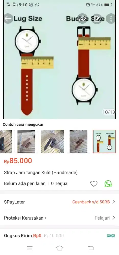 Strap /tali jam tangan kulit