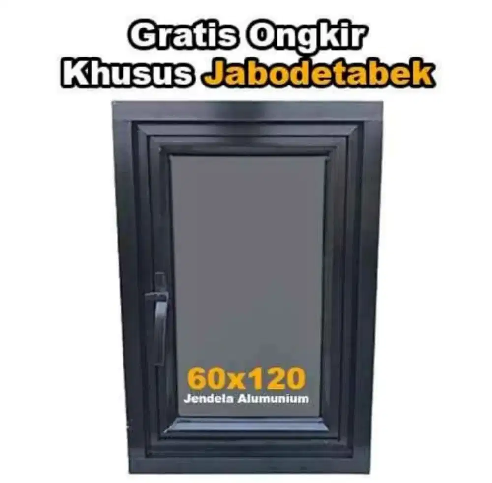 Jendela aluminium kaca 5mm