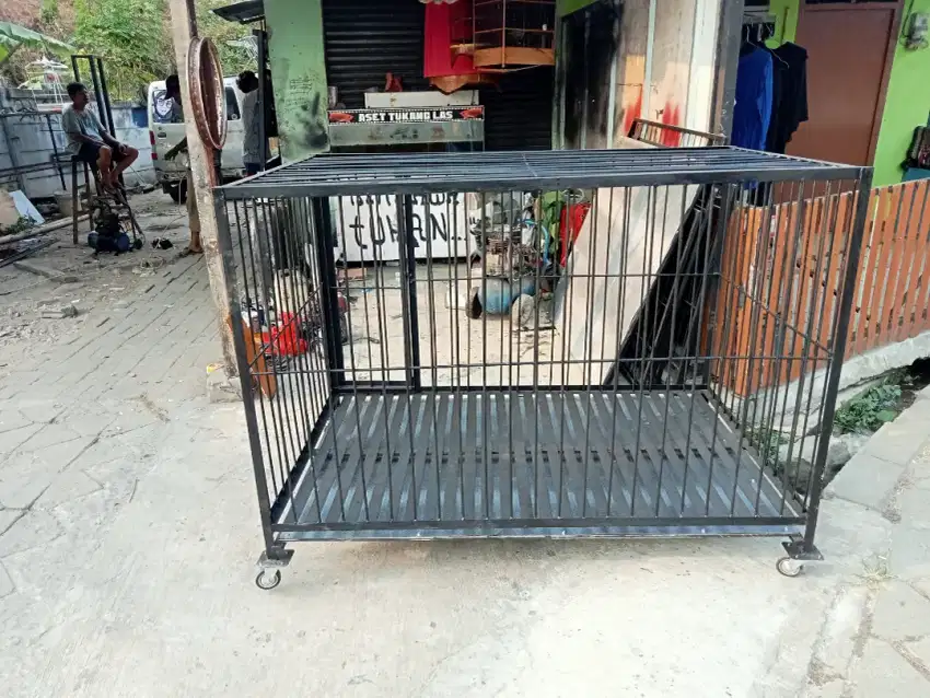 Kandang anjing besi custom 071