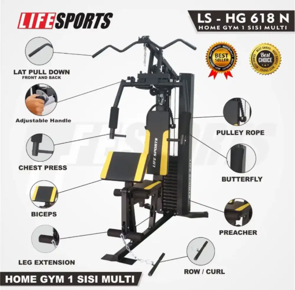 Home gym 1 sisi Lifesports / home gym 1 sisi olahraga rumahan