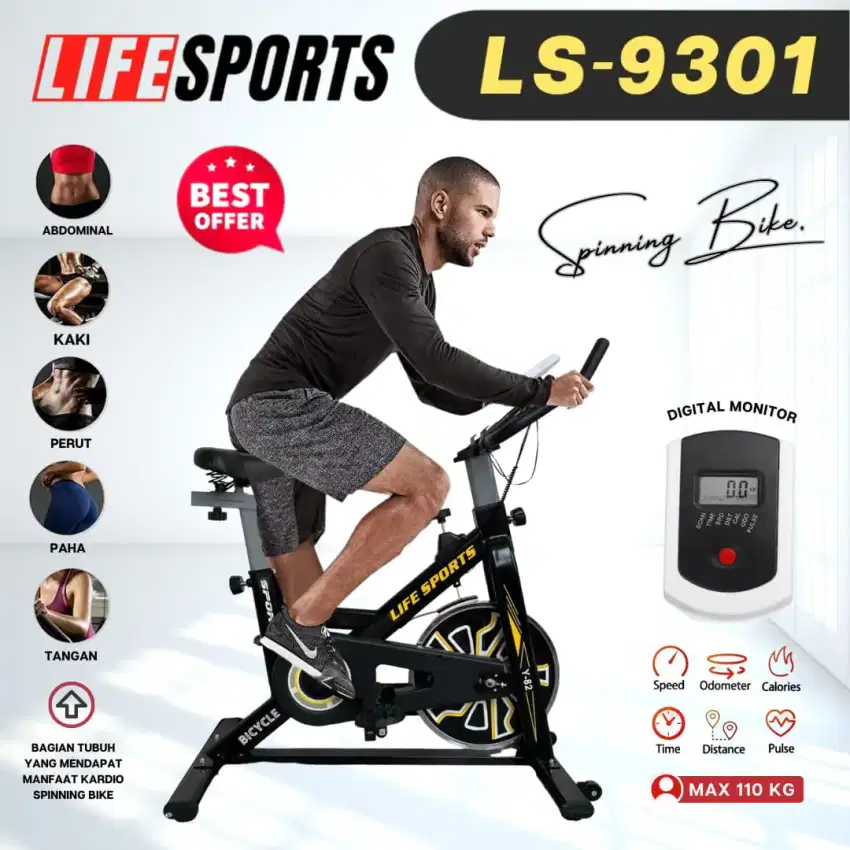 Spinning Bike Lifesports LS-9301 / Alat olahraga sepeda rumahan murah