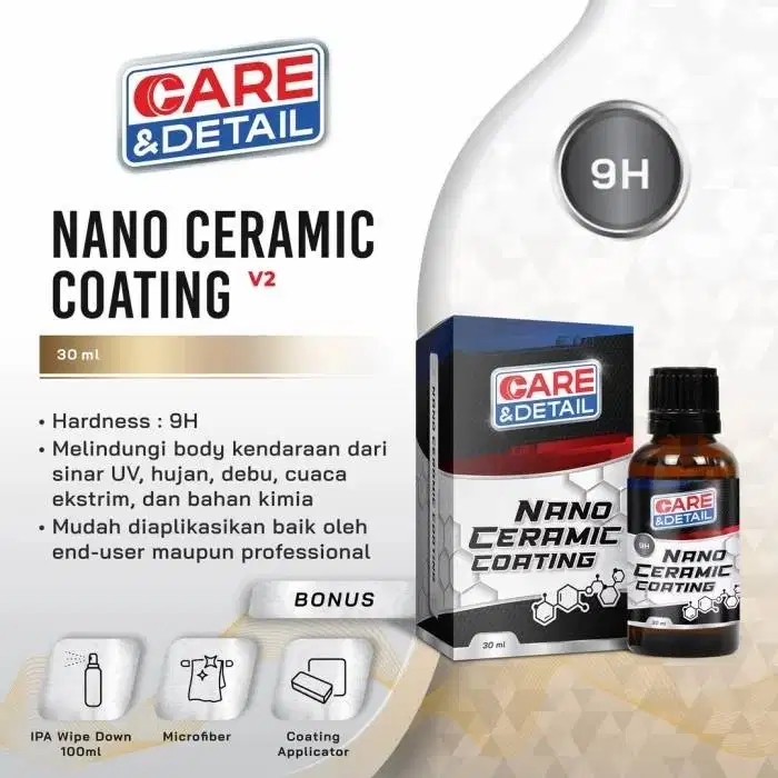 (9H Nano Ceramic Coating) Nano Coating Body Kaca Mobil Motor