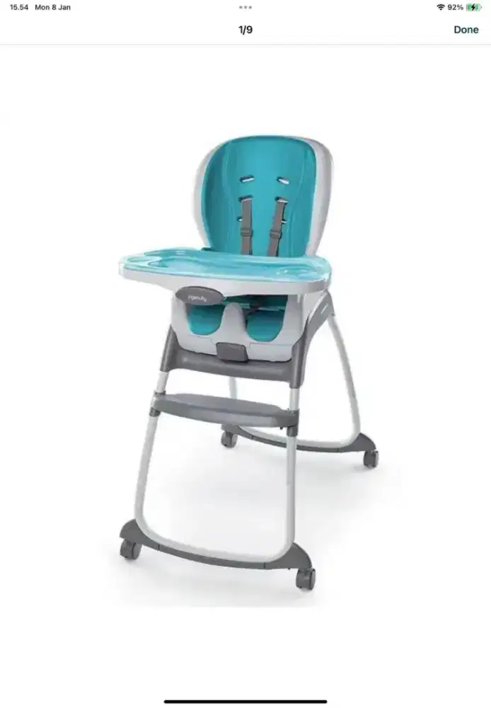 Ingenuity SmartClean 3-ln-1 Baby High Chair + Booster + kursi Anak
