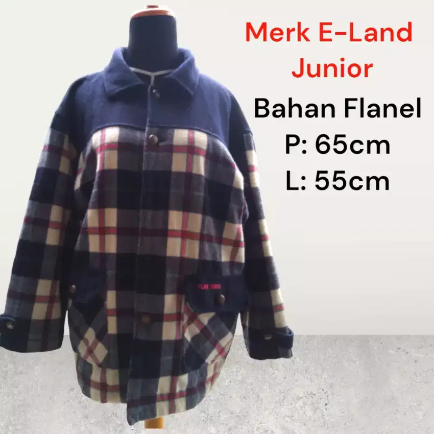 Jaket Flanel Merk E-Land junior