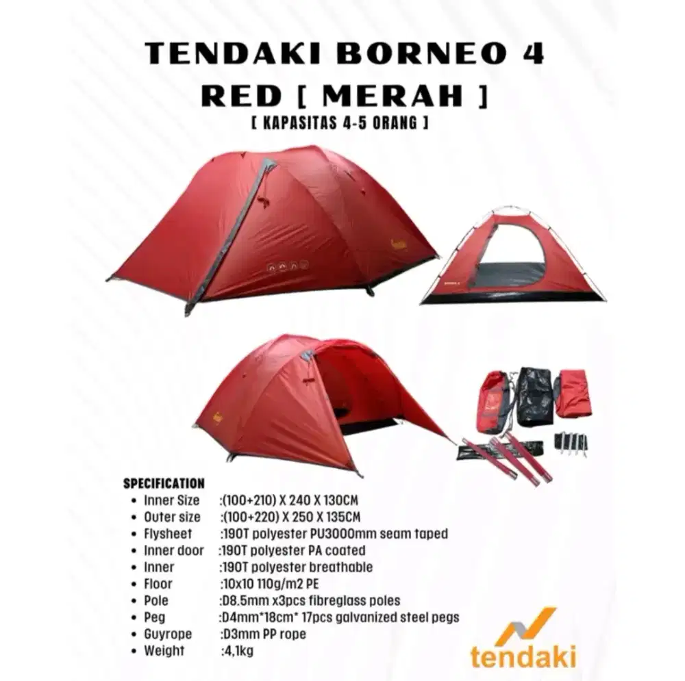 Tenda tendaki borneo 4