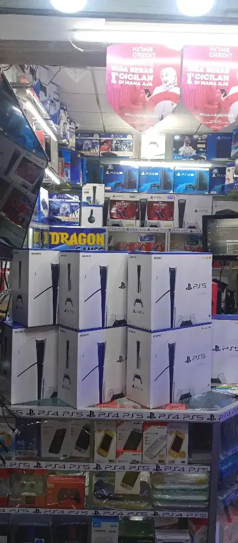 Ps5 slim SSD 1TB kondisi New 100% resmi indo 1thn free Game  Digital