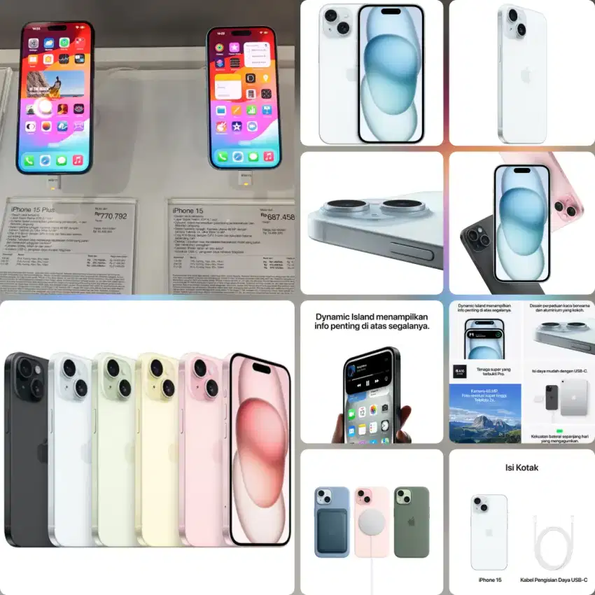 iPhone 15/15 Plus Garansi Resmi iBox [Dynamic Island, Action Button]