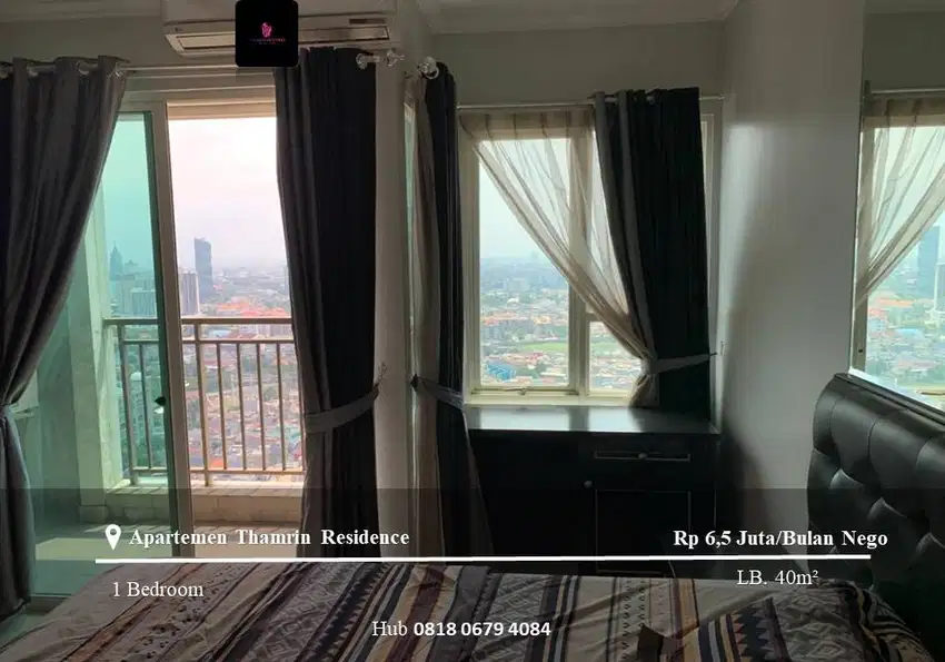 Sewa Apartement Thamrin Residence Type I High Floor 1BR Full Furnished