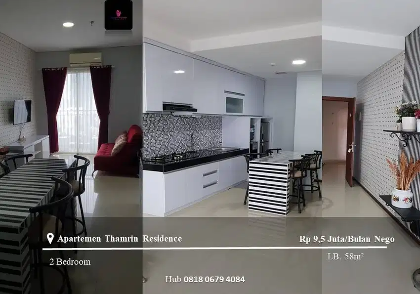 Sewa Apartement Thamrin Residence Low Floor 2BR Full Furnished Tower D