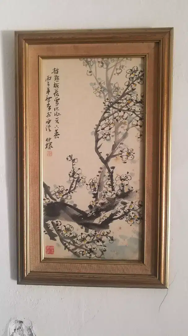 Lukisan Cina antik contemporary hand painting watercolor on paper