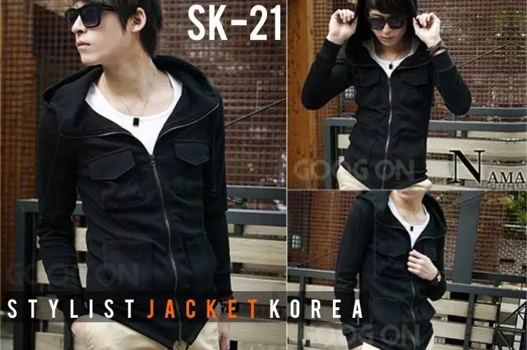 Jaket Cotton Black Hooded Style – SK21