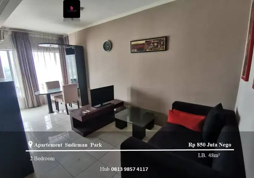 Jual Apartement Sudirman Park Mid Floor 2BR Full Furnished South View