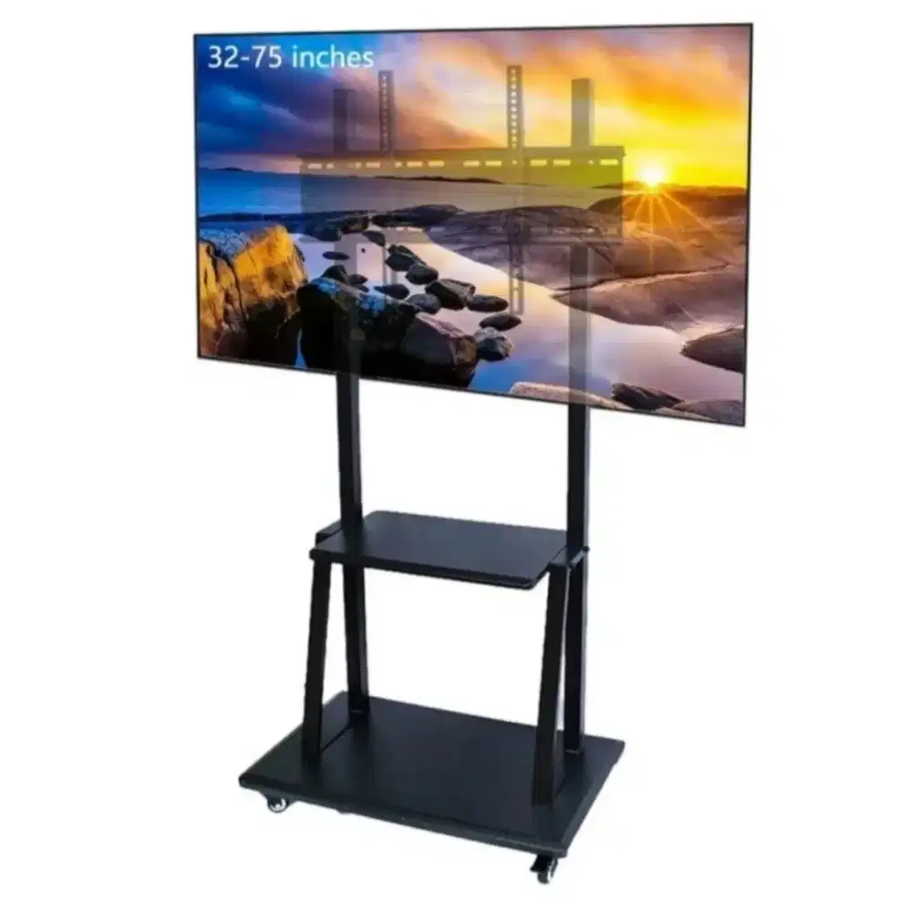 Bracket Braket Standing TV Roda Dorong 32-75 Inch Super Premium Model