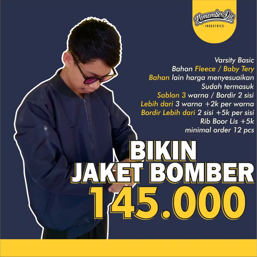 Bikin Jaket Bomber / Jaket Bomber Keren