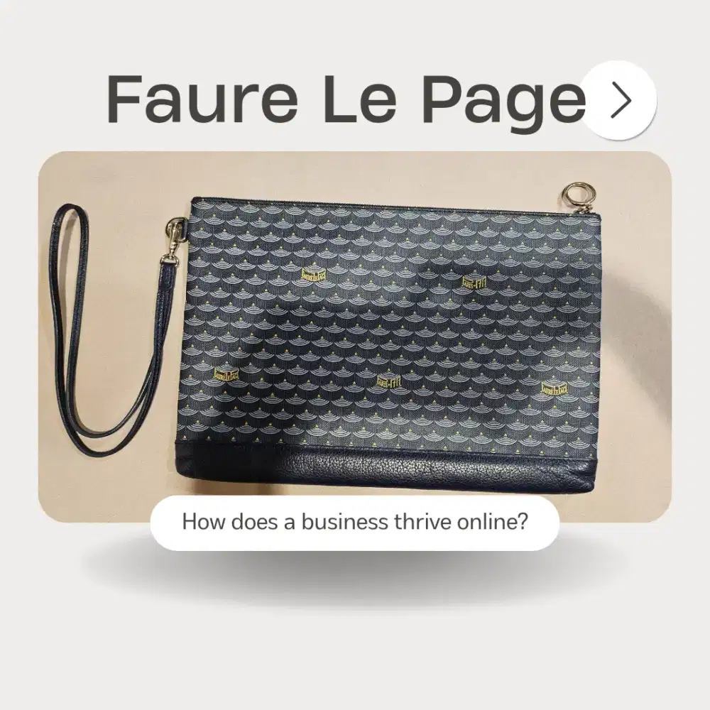 Preloved Faure Le Page Clutch Blue