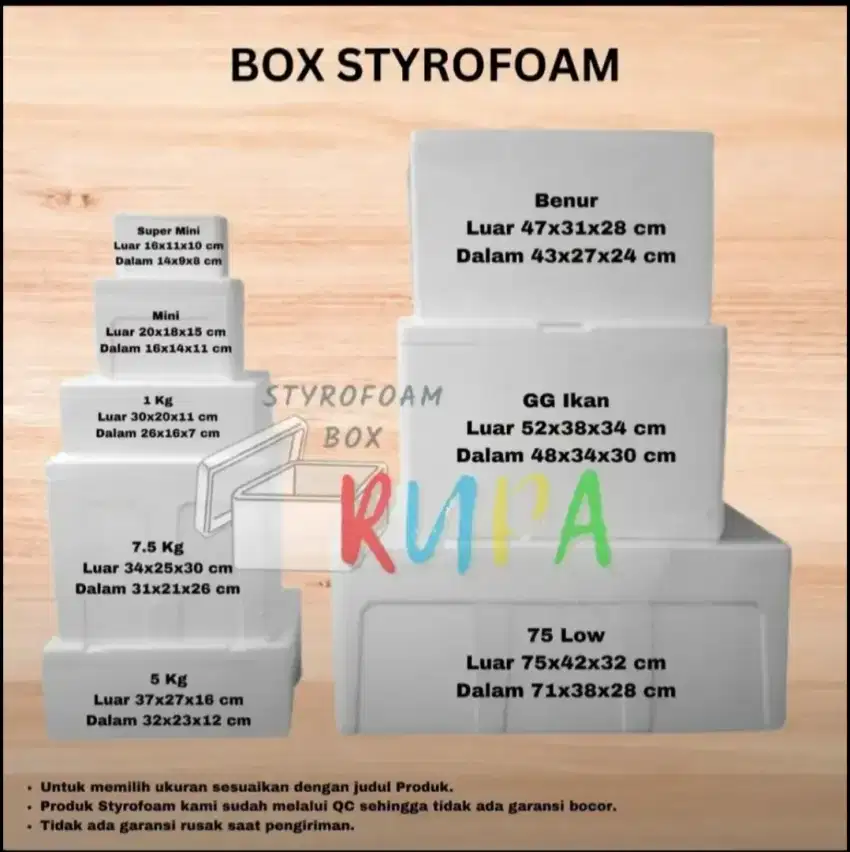 Styrofoam box / foam box