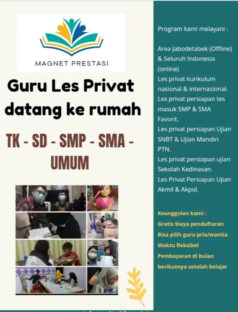 Guru Les Privat datang ke Rumah
