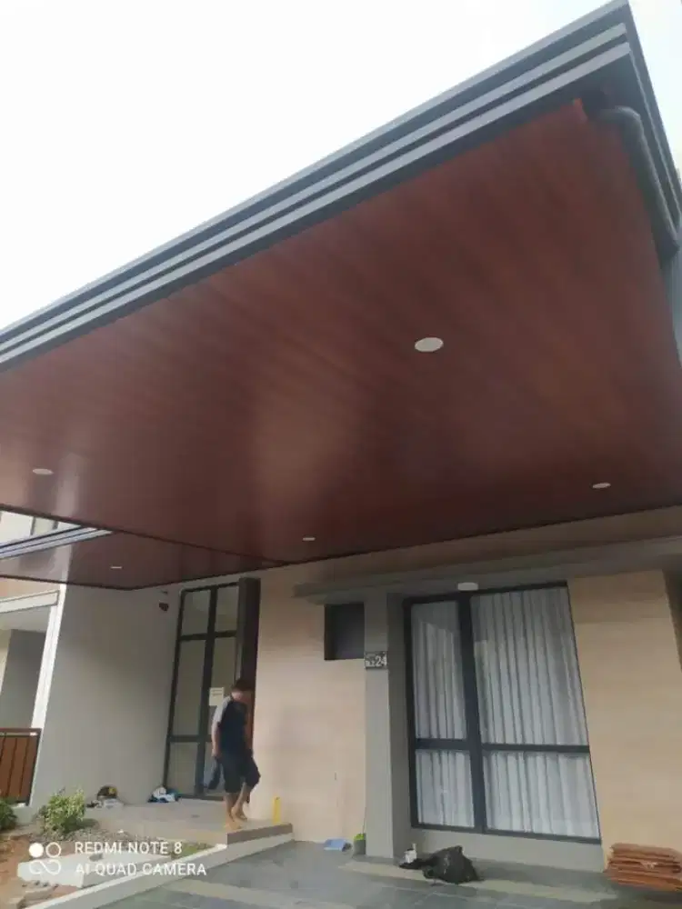 Kanopi atap alderon spandek pasir solar flat plafon pvc renovasi atap