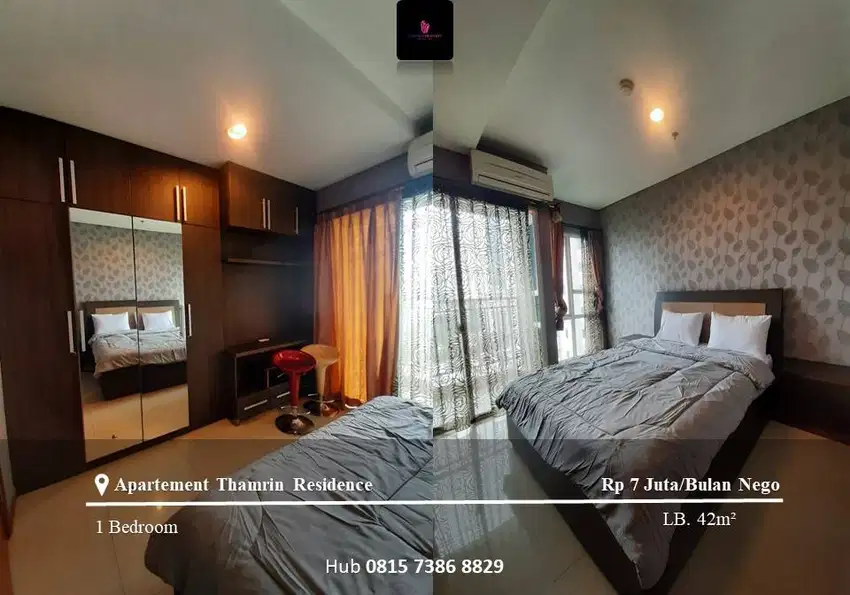 Sewa Apartement Thamrin Residence MId Floor Full Furnish 1BR City View