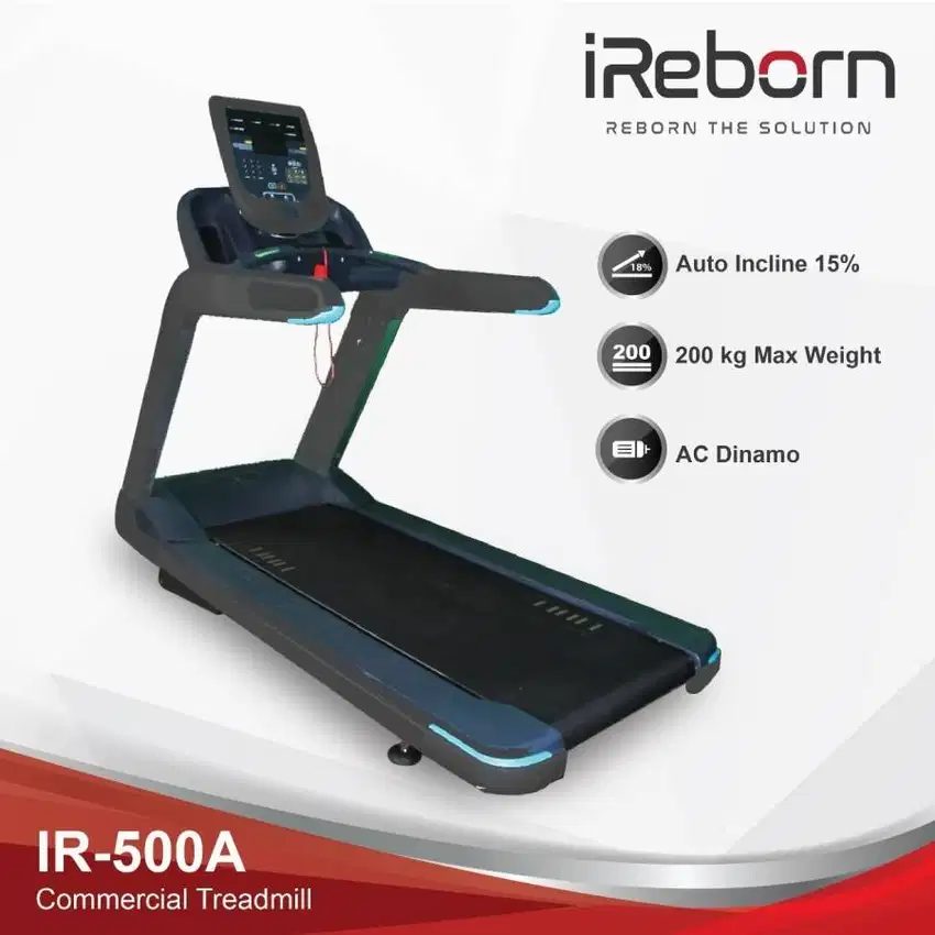 ALAT FITNES KOMERSIAL TREADMILL COMMERCIAL IREBORN IR-500 A