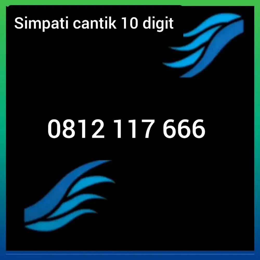 Kartu perdana nomor cantik simpati 10 digit