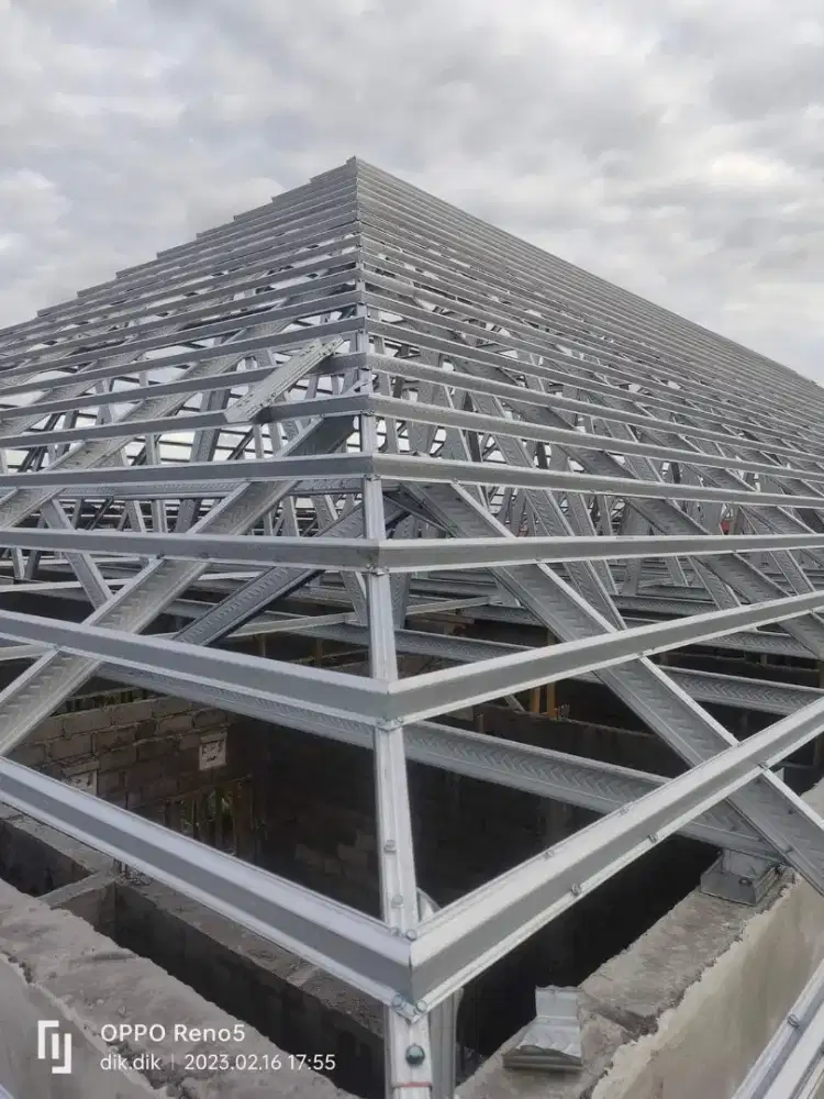 Terima pemasangan rangka atap baja ringan galvalum