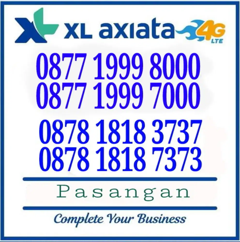 Nomor Cantik Sepasang  Perdana Xl Rapi