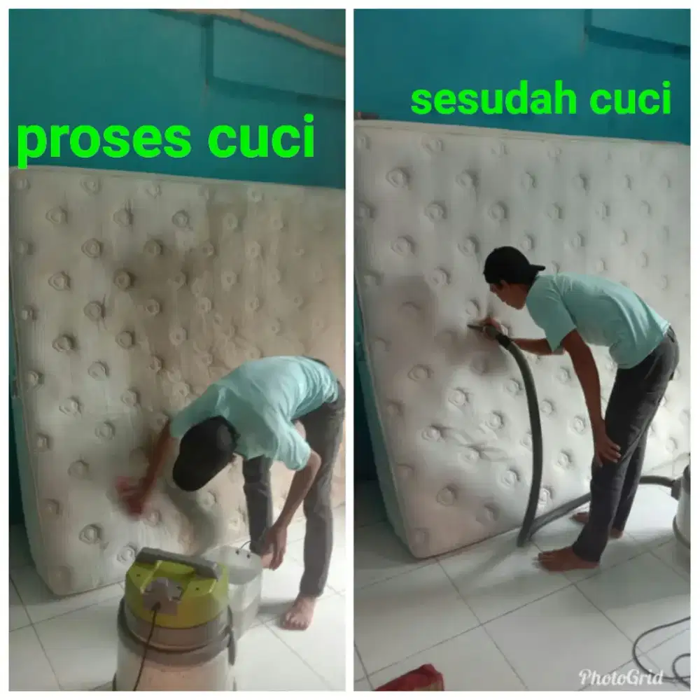 Jasa cuci sofa kasur sepringbed panggilan.