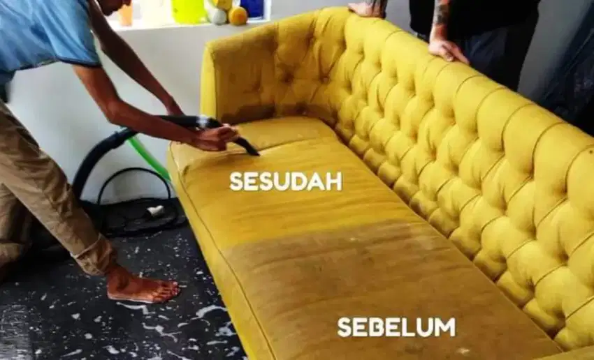 Jasa cuci sofa cuci kursi cuci sepringbed menghilangkan noda