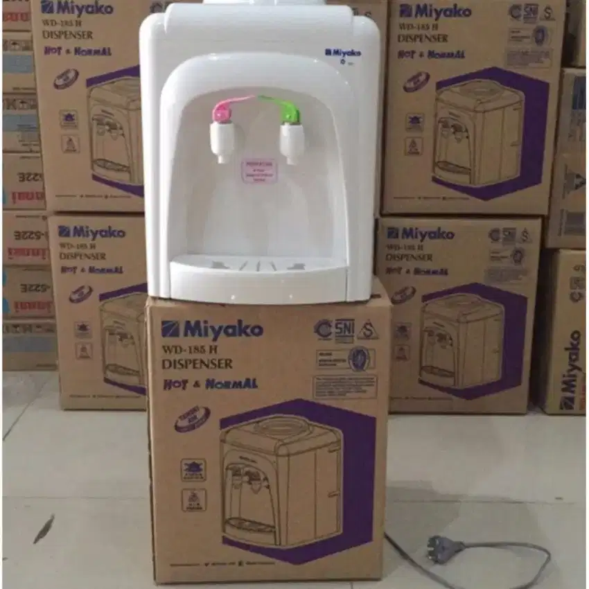 Merk MIYAKO water dispenser air 2 in 1 panas dan normal