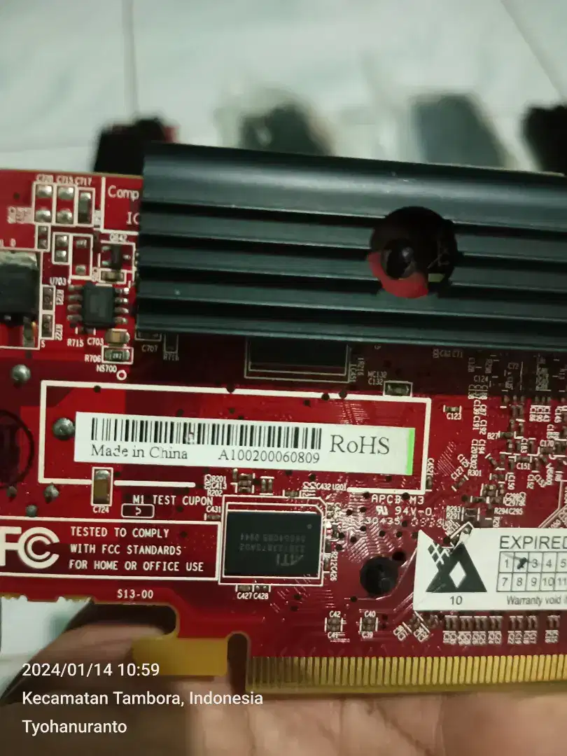Jual  kondisi matot  Vga Ati Radeon  HD 4350 512mb64 Bits DdR 2 HDMI