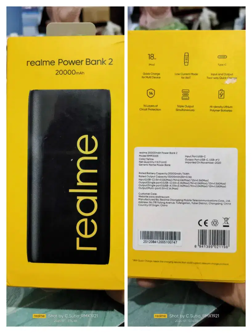 Realme Power Bank 2 (20.000 mAh) dari Official store