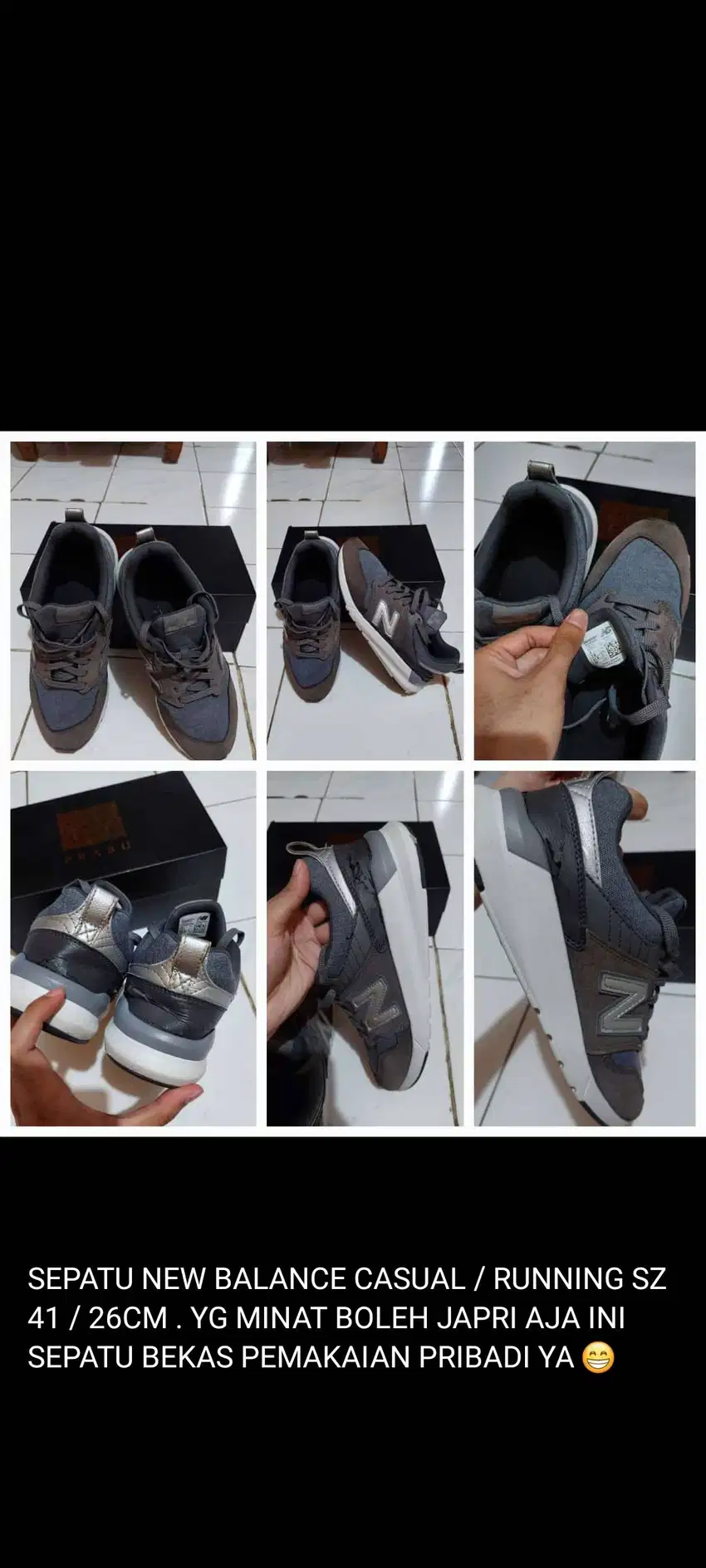 SEPATU NEW BALANCE CASUAL / RUNNING SZ 41