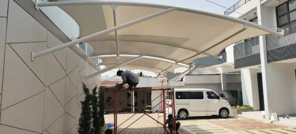 Tenda kanopi membran murah permetee persegi  jual