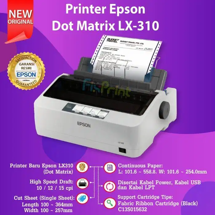 Epson LX-310 dot matrix untuk Cetak Faktur dan PPOB Garansi resmi