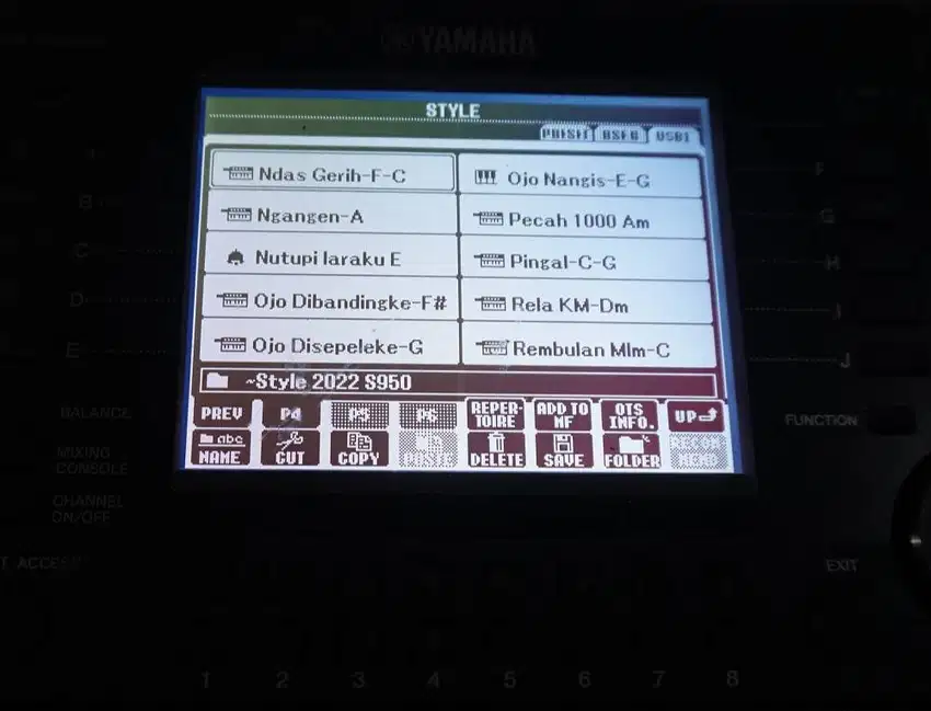 Flasdisk Sampling untuk keyboard Yamaha