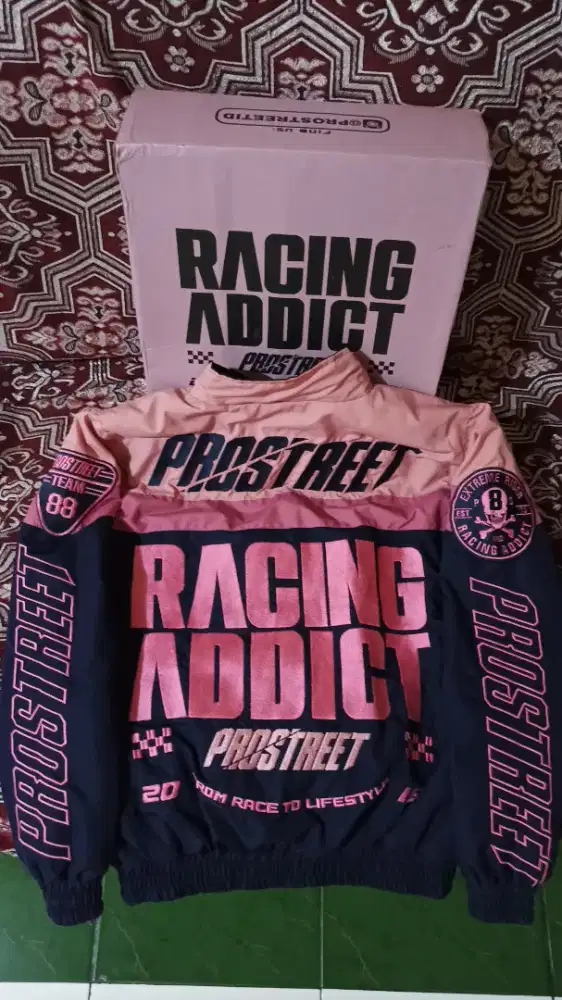 Jaket Motor Prostreet Racing Addict Pink Fuschia Night