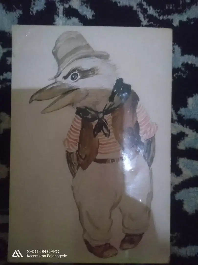 Kartu pos lukisan Kookaburra dari buku _The Magic Pudding_