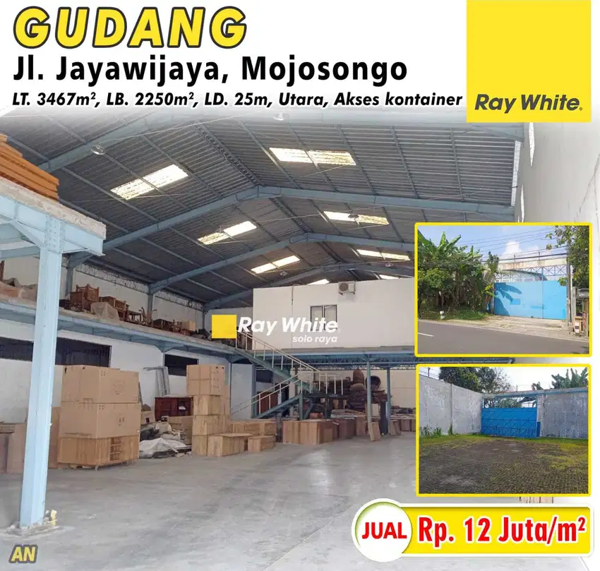 Dijual Gudang Mojosongo, siap pakai, akses kontainer, dekat exit tol