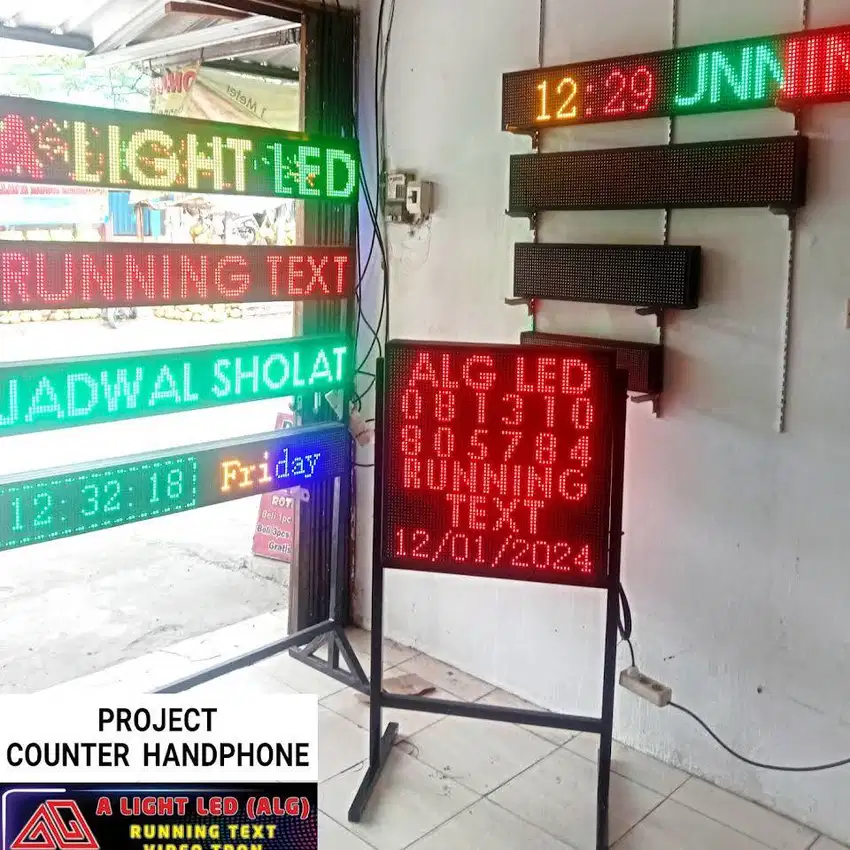 running text pengganti neon box