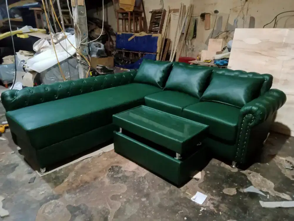 Sofa L sudut ukuran 200 x200(maulida sofa)