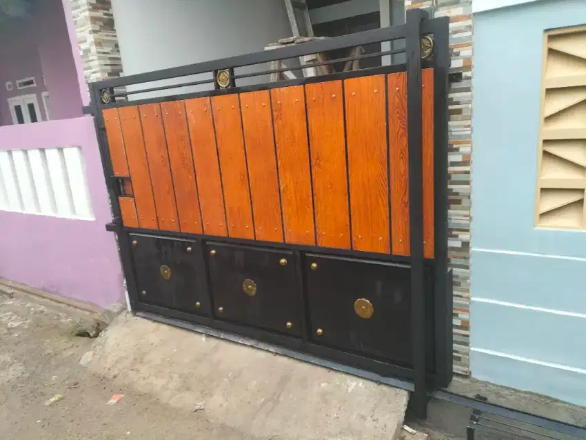 Pagar motif kayu bekasi