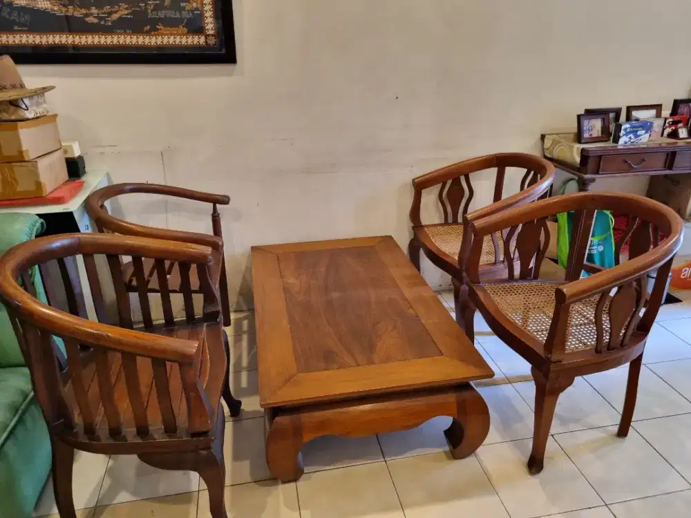 Meja Kursi Betawi Kayu Jati